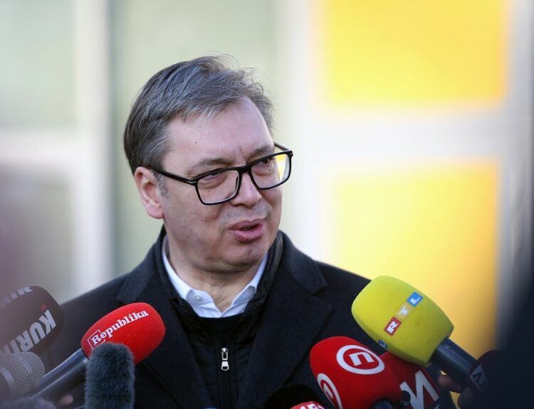 Ο πρόεδρος της Σερβίας, Aleksandar Vučić © EPA/ANDREJ CUKIC