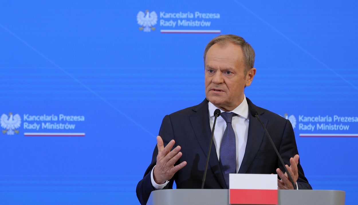 Ο Πολωνός πρωθυπουργός Ντόναλντ © EPA/Pawel Supernak POLAND OUT
