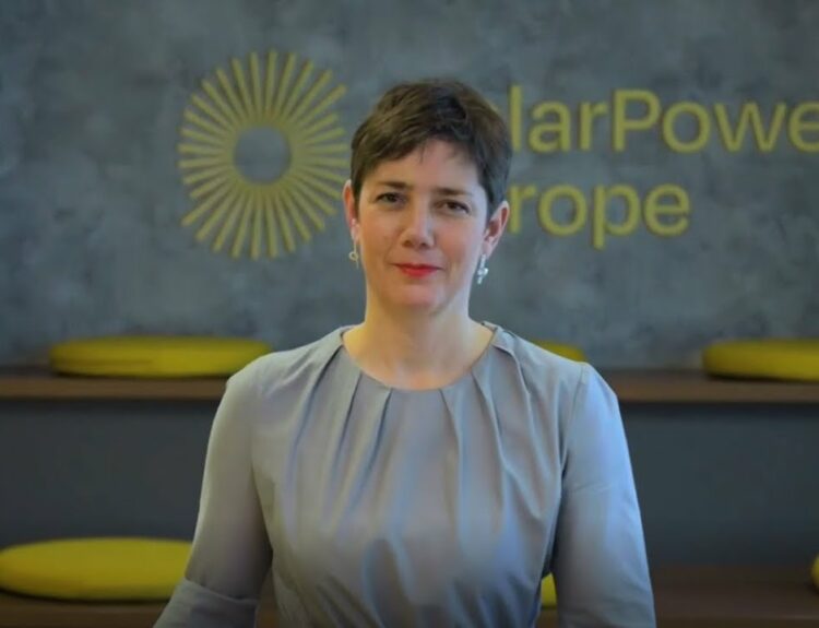 Η διευθύνουσα σύμβουλος της SolarPower Europe Walburga Hemetsberger © Youtube/printscreen