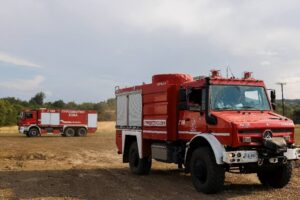Πυροσβεστικά οχήματα σε δάσος © ΑΠΕ-ΜΠΕ/ΑΧΙΛΛΕΑΣ ΧΗΡΑΣ