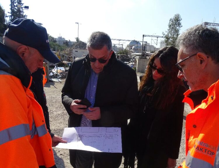 Επίσκεψη του Υφυπουργού Υποδομών Νίκου Ταχιάου σε έργα του Σιδηροδρομικού Σταθμού Αθηνών © Υπουργείο