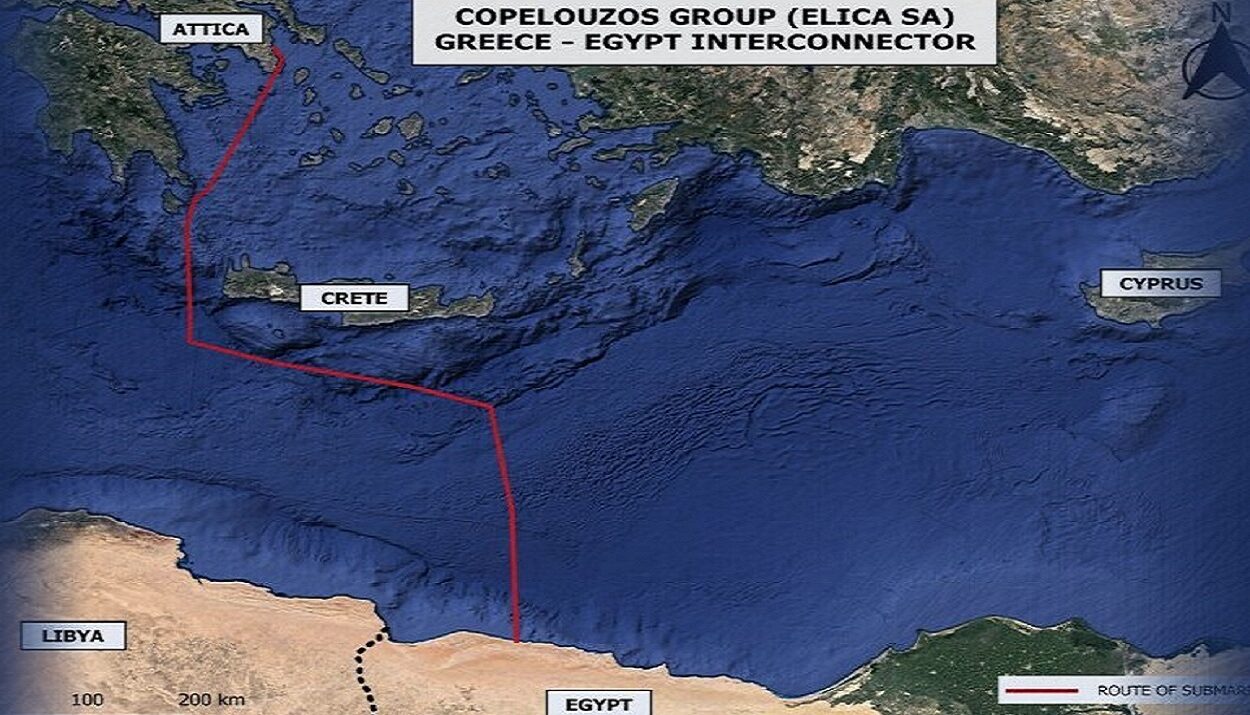 έργο GREGY για την ηλεκτρική διασύνδεση με την Αίγυπτο ©https://www.copelouzos.gr/