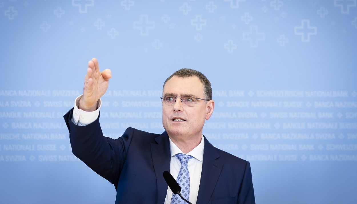 O πρόεδρος της SNB Τόμας Τζόρνταν © EPA/MICHAEL BUHOLZER