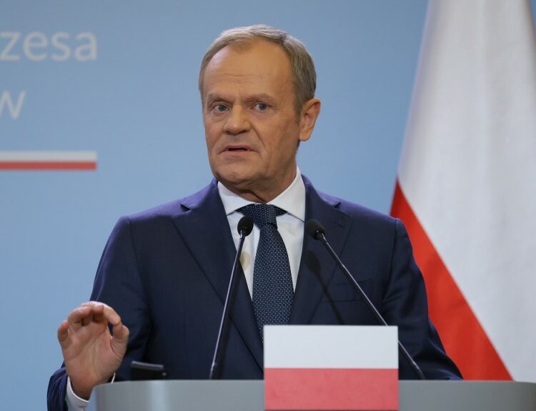 Ο Πολωνός πρωθυπουργός Ντόναλντ Τουσκ © EPA/Pawel Supernak POLAND OUT