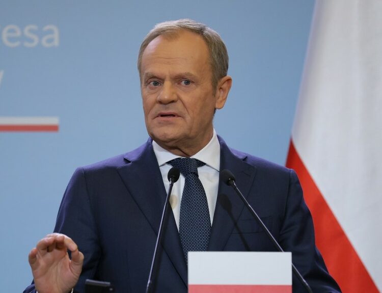 Ο Πολωνός πρωθυπουργός Ντόναλντ Τουσκ © EPA/Pawel Supernak POLAND OUT