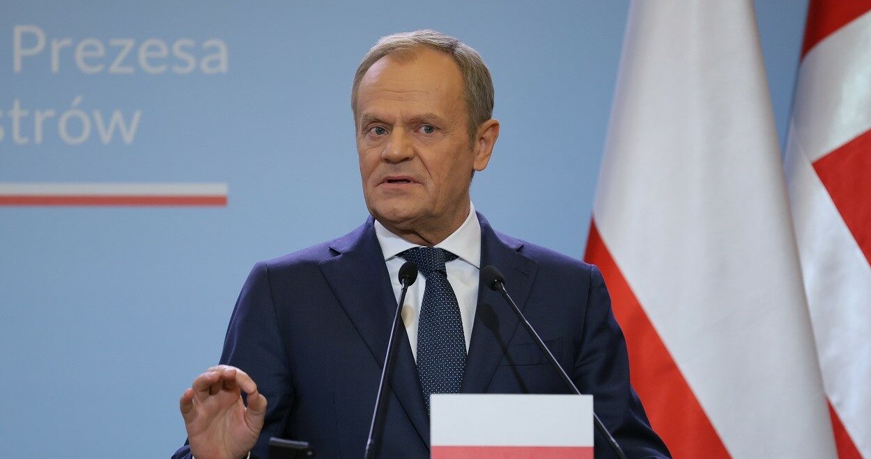 Ο Πολωνός πρωθυπουργός Ντόναλντ Τουσκ © EPA/Pawel Supernak POLAND OUT