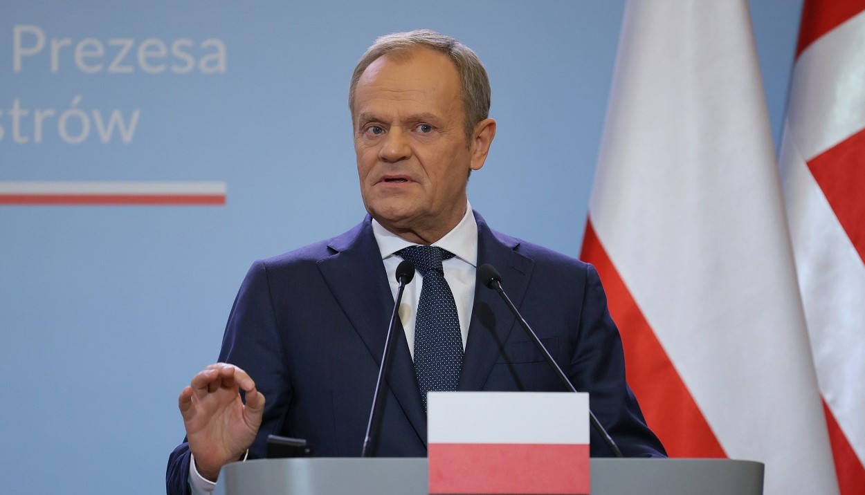 Ο Πολωνός πρωθυπουργός Ντόναλντ Τουσκ © EPA/Pawel Supernak POLAND OUT