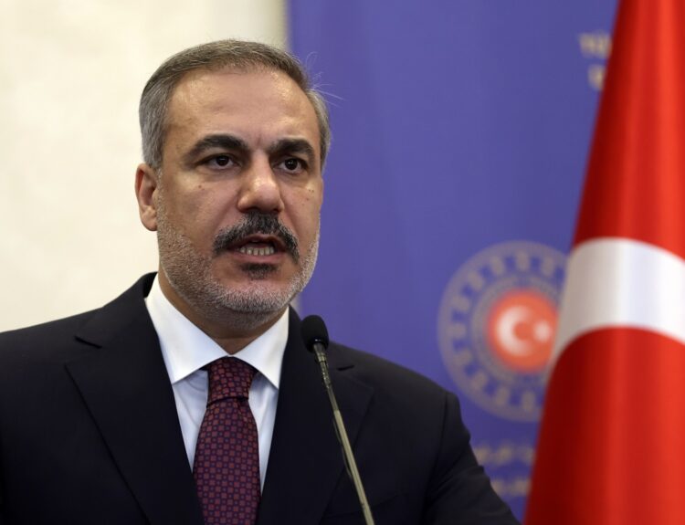 O Τούρκος υπουργός Εξωτερικών, Χακάν Φιντάν © EPA/ERDEM SAHIN