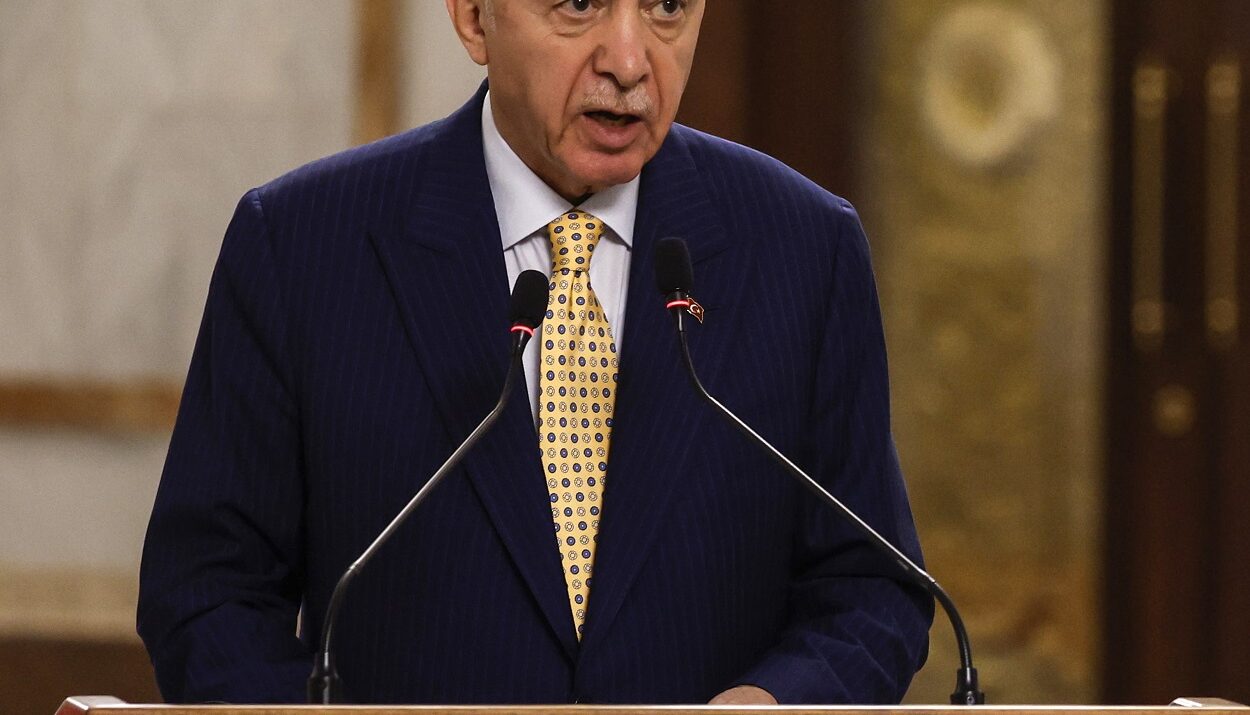 Ο πρόεδρος της Τουρκίας, Ρετζέπ Ταγίπ Ερντογάν © EPA/Thaier Al-Sudani / POOL