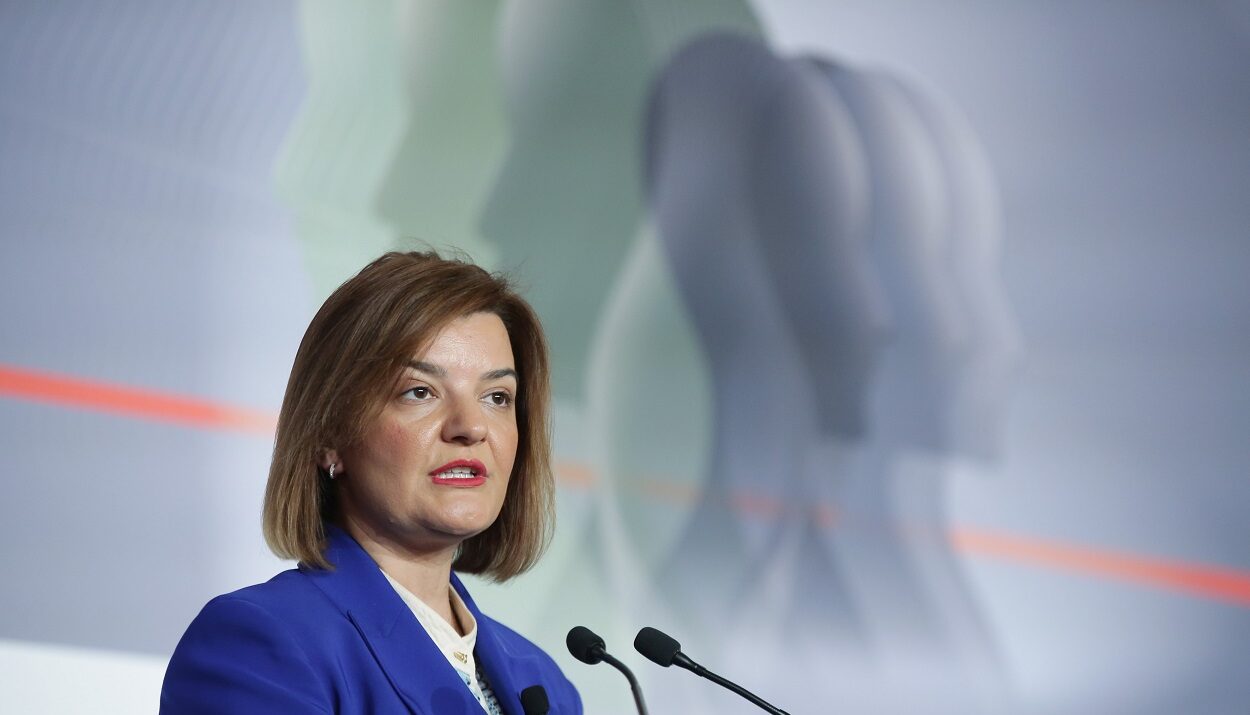 Η Μαρία Αλεξάνδρα Κεφάλα, υφυπουργός Κοινωνικής Συνοχής και Οικογένειας © ΑΠΕ-ΜΠΕ/ECONOMIST IMPACT/ΒΑΪΟΣ ΧΑΣΙΑΛΗΣ