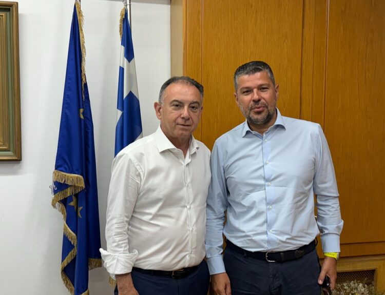 Συνάντηση μεταξύ του Χρήστου Κέλλα και του Γιώργου Στάσση ©ΔΤ/Υπουργείο Αγροτικής Ανάπτυξης και Τροφίμων