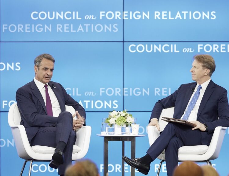 Fireside chat του Πρωθυπουργού Κυριάκου Μητσοτάκη με τον Πρέσβυ Daniel V. Speckhard στο Council on Foreign Relations © ΔΗΜΗΤΡΗΣ ΠΑΠΑΜΗΤΣΟΣ / Γ.Τ. ΠΡΩΘΥΠΟΥΡΓΟΥ