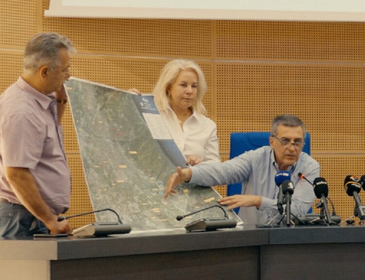 Συνέντευξη Τύπου για τα αντιπλημμυρικά έργα στη Θεσσαλία - Ο Δημήτρης Κουρέτας © Γραφείο Τύπου Περιφέρειας Θεσσαλίας