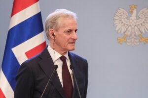 Ο πρωθυπουργός της Νορβηγίας, Jonas Gahr Stoere © EPA/Albert Zawada POLAND OUT