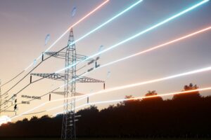 Δίκτυα ενέργειας, πυλώνες ηλεκτρικού ρεύματος υψηλής τάσης © freepik