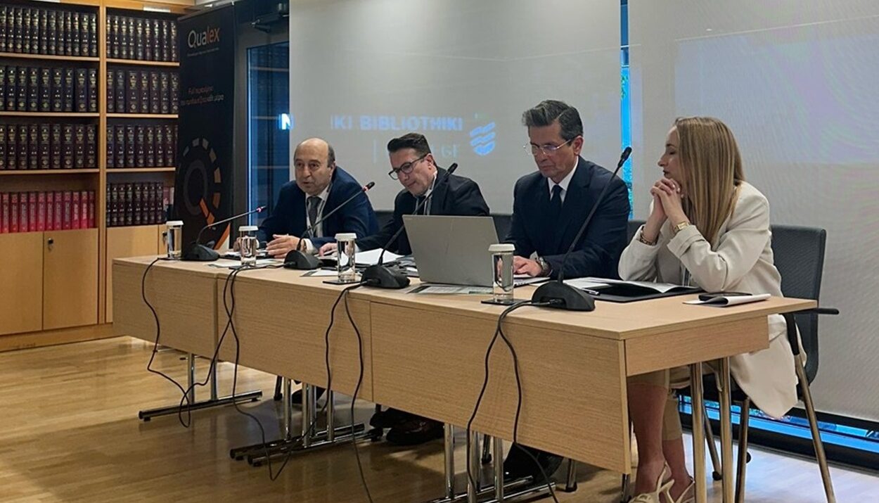 Από αριστερά Δ. Βασιλειάδης, Κων/νος Καρατσώλης, Αλ. Κουλίδης, Ιφ Τσακαλογιάννη