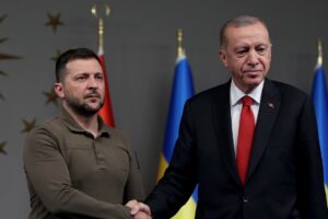 Βολοντιμίρ Ζελένσκι και Ρετζέπ Ταγίπ Ερντογάν EPA/TOLGA BOZOGLU