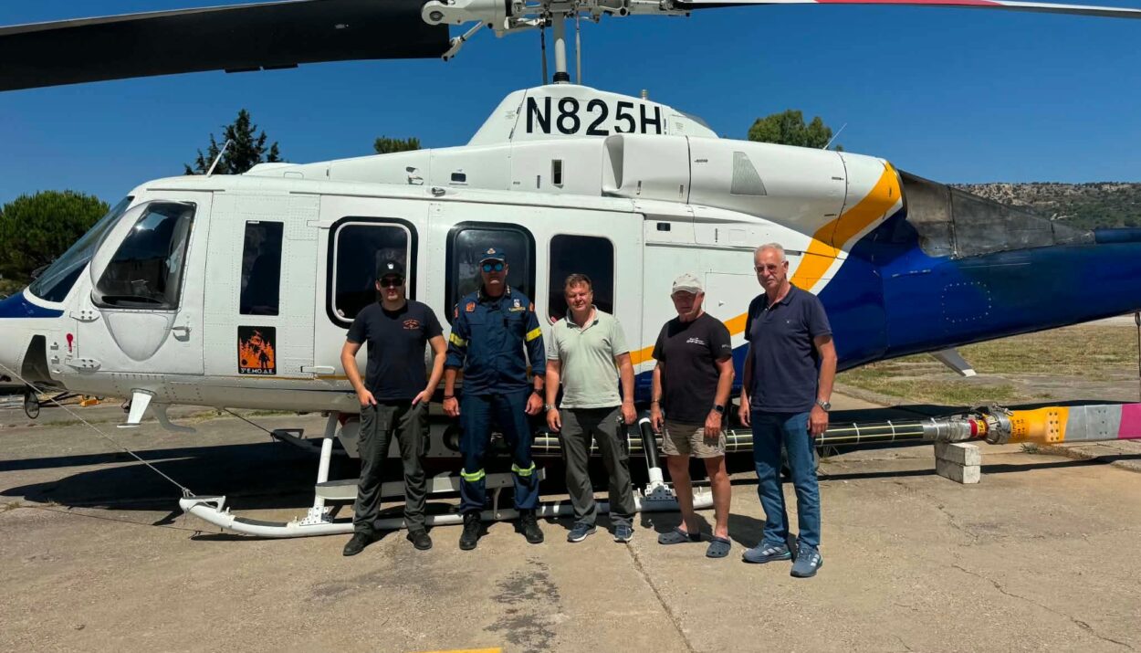 Ρόδος: Στη μάχη των πυρκαγιών και το Bell 214ST