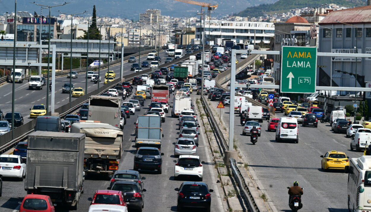 Στιγμιότυπο από την Εθνική Οδό Αθηνών - Λαμίας © EUROKINISSI
