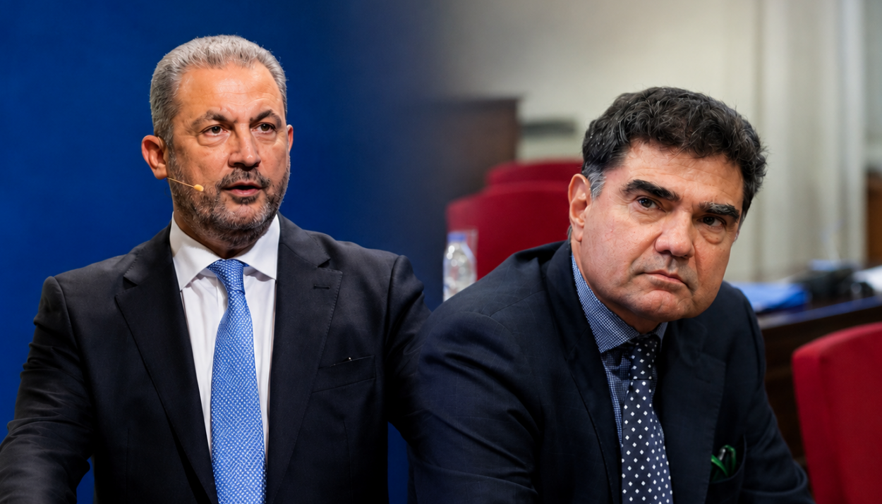 Ο πρόεδρος του ΔΣ και CEO του Ομίλου AKTOR Αλέξανδρος Εξάρχου και ο Πρόεδρος & Διευθύνων Σύμβουλος της Motor Oil, Γιάννης Βαρδινογιάννης © AKTOR / Eurokinissi / energygame.gr
