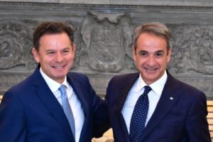Συνάντηση του Πρωθυπουργού Κυριάκου Μητσοτάκη με τον Πρωθυπουργό της Πορτογαλίας, Luis Montenegro, στο Μέγαρο Μαξίμου. Μετά την κατ’ ιδίαν συνάντηση οι δύο ηγέτες θα κάνουν δηλώσεις στον Τύπο και θα ακολουθήσει γεύμα εργασίας. Τετάρτη 22 Ιουλίου 2026 © TATIANA ΜΠΟΛΑΡΗ / EUROKINISSI
