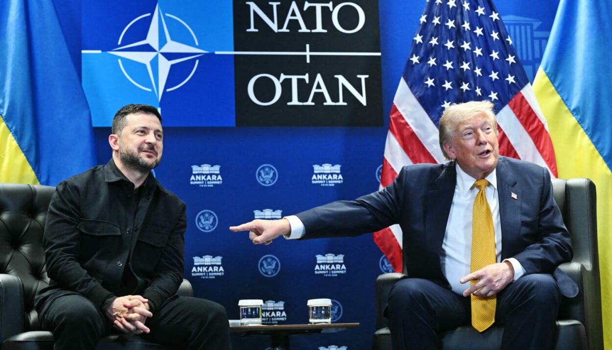 Βολοντίμιρ Ζελένσκι και Ντόναλντ Τραμπ στην Άγκυρα © ΕPA
