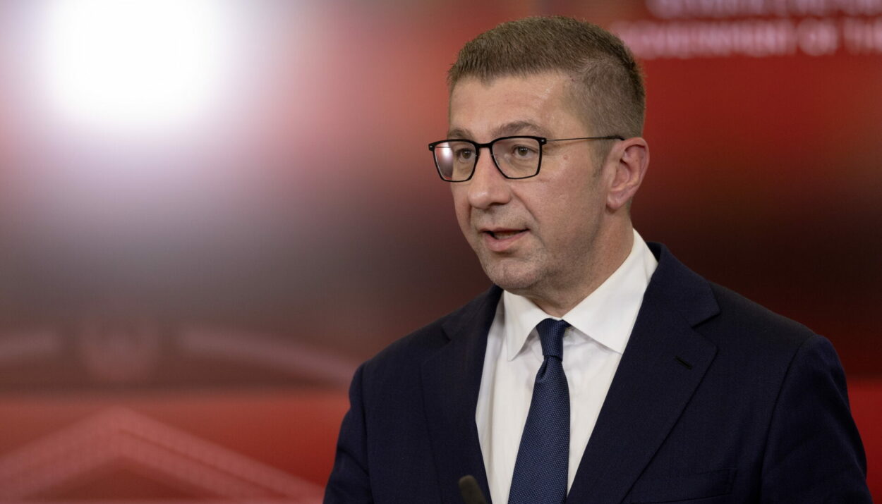 North Macedonia's Prime Minister Hristijan Mickoski © EPA/GEORGI LICOVSKI