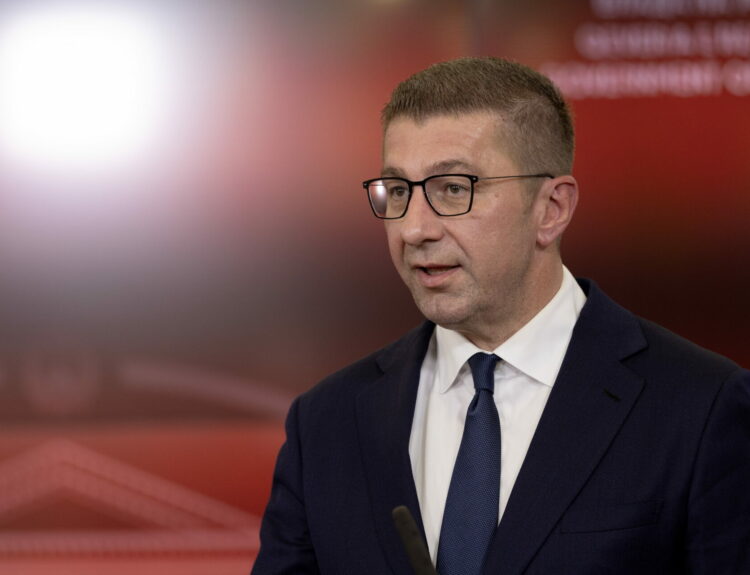 North Macedonia's Prime Minister Hristijan Mickoski © EPA/GEORGI LICOVSKI