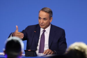 Συνέντευξη Τύπου Κυριάκου Μητσοτάκη στην 90ή ΔΕΘ, ©ΒΑΣΙΛΗΣ ΒΕΡΒΕΡΙΔΗΣ / ΜΟΤΙΟΝ ΤΕΑΜ