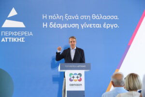 Τελετή υπογραφής της σύμβασης έργου κατασκευής του νέου πρότυπου Μητροπολιτικού Πάρκου στον Φαληρικό Όρμο, παρουσία του Πρωθυπουργού Κυριάκου Μητσοτάκη © ΣΩΤΗΡΗΣ ΔΗΜΗΤΡΟΠΟΥΛΟΣ / EUROKINISSI