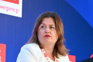 Η Υπουργός Ενέργειας της Βόρειας Μακεδονίας Sanja Bozinovska (Κ), μιλάει σε πάνελ, κατά τη διάρκεια του 6oυ Thessaloniki Metropolitan Summit: Η Ελλάδα του 2030 στο επίκεντρο, στο Συνεδριακό Κέντρο «Ιωάννης Βελλίδης» στη Θεσσαλονίκη, Παρασκευή 4 Σεπτεμβρίου 2026 © ΑΠΕ-ΜΠΕ/Economist Impact/ΓΙΑΝΝΗΣ ΠΑΠΑΝΙΚΟΣ